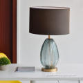 Green Glass Table Lamp Bubble ash Blue glass lamp Base Table lamp Supplier